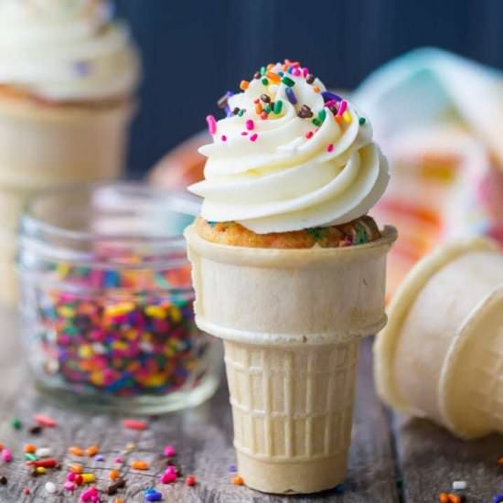 Ice Cream Cone Cupcakes