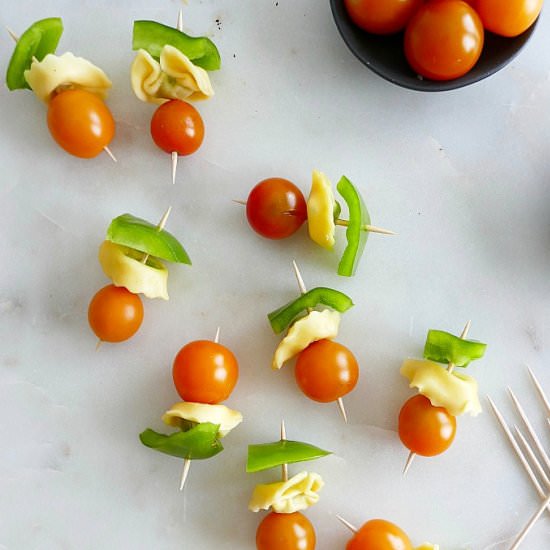 Lunchbox Veg & Tortellini Skewers