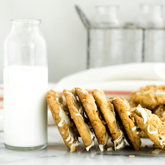 White Chocolate Coconut Cookies