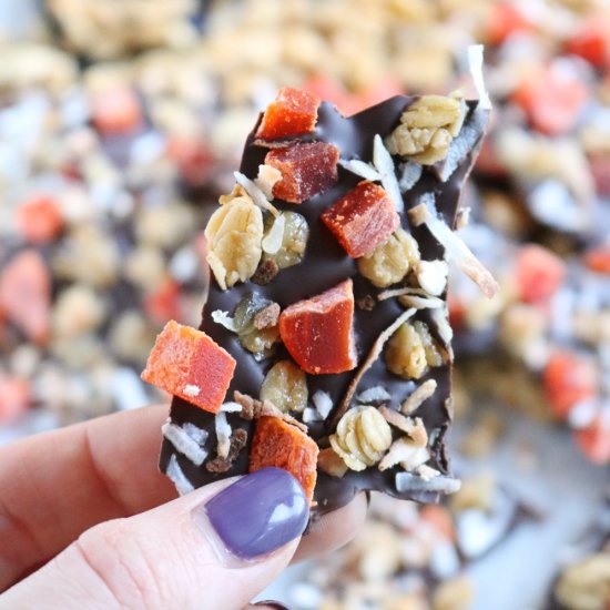 Tropical Granola Chocolate Bark