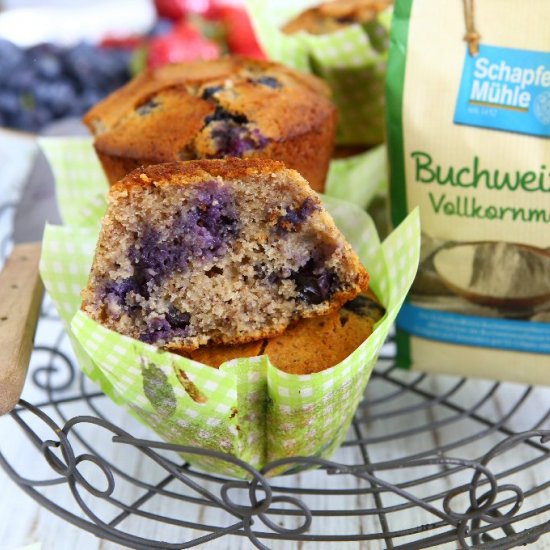 Blueberry Buckwheat Hazelnut Muffin