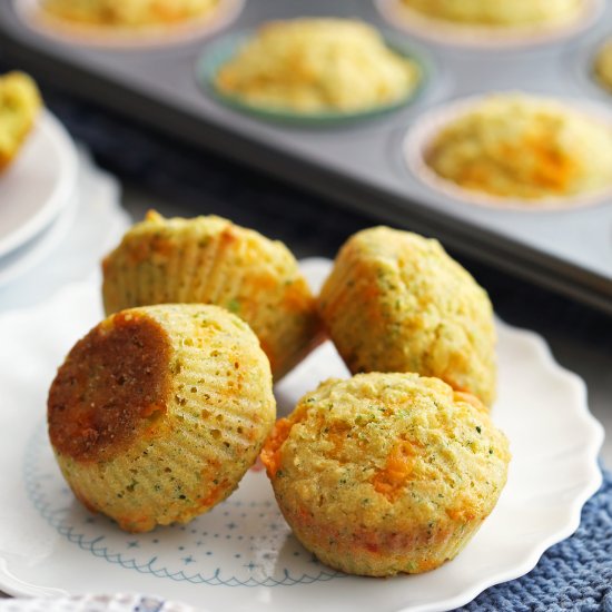 Broccoli Cheddar Cornbread Muffins