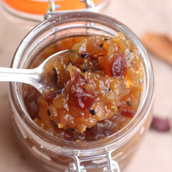 Raw Mango and Cranberry Chutney