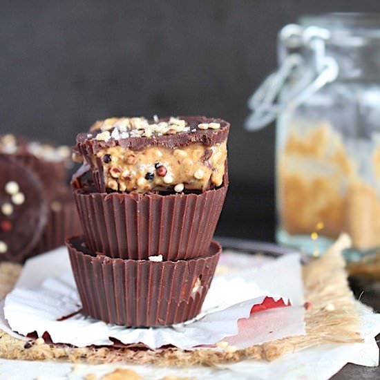 Choc Almond Cups + Crispy Quinoa