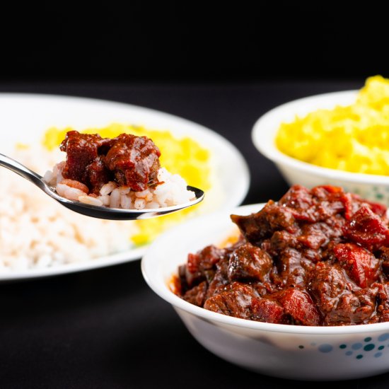 Beef with Beetroot curry