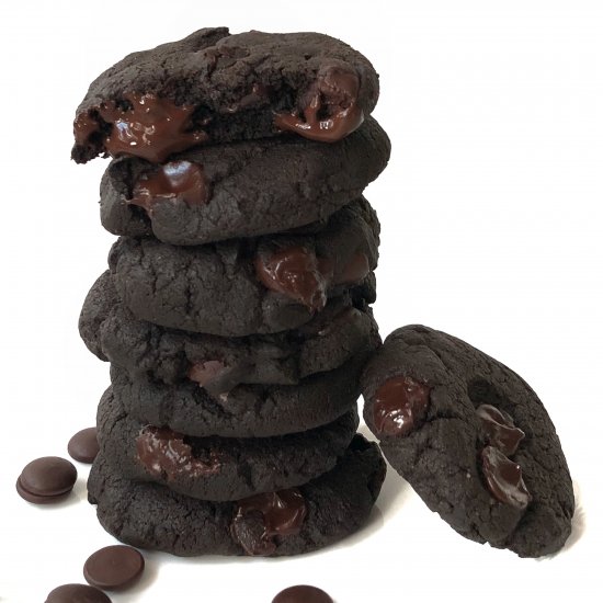 Double Chocolate Eggless Cookies