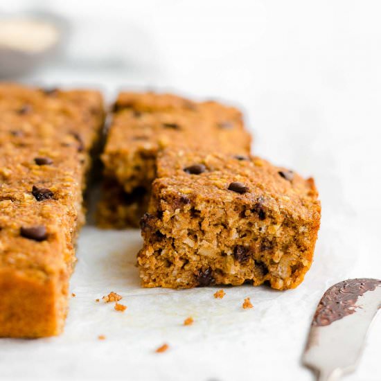 Pumpkin Chocolate Chip Oatmeal Cake