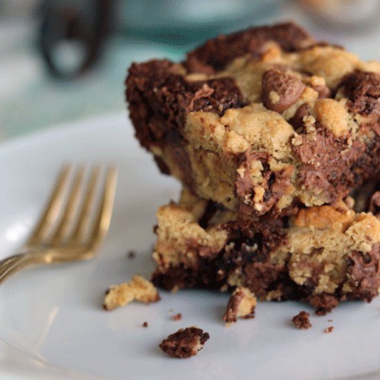 chocolate chip cookie dough brownie