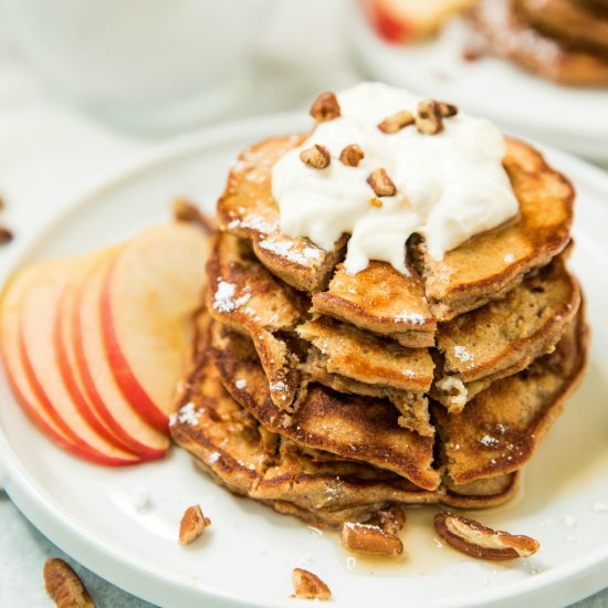 Apple Cinnamon Protein Pancakes