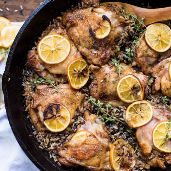 One Pan Lemon Chicken Thighs