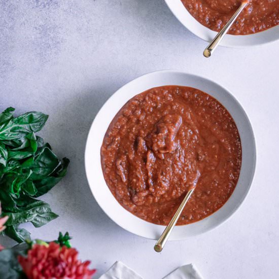 Roasted Tomato Leek Soup