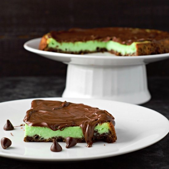 Mint Chocolate Cheesecake Tart