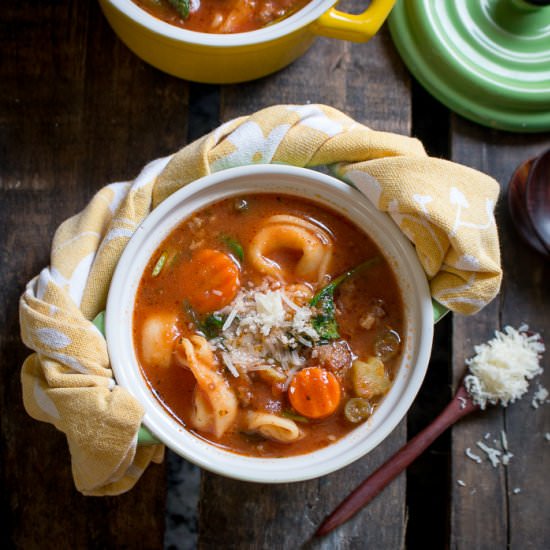 Instant Pot Sausage Tortellini Soup