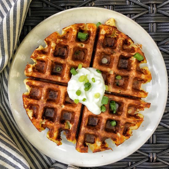 Leftover Mashed Potato Waffles