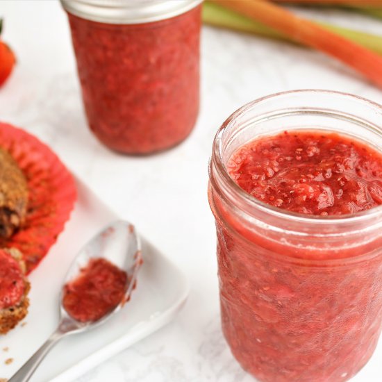 Strawberry Rhubarb Chia Seed Jam