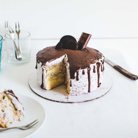 Oreo Cake with Oreo Whipped Cream F