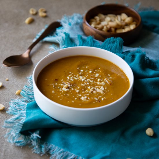 Curry Peanut Heirloom Squash Soup