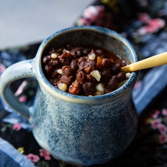 Instant Pot Black Bean Bison Chili