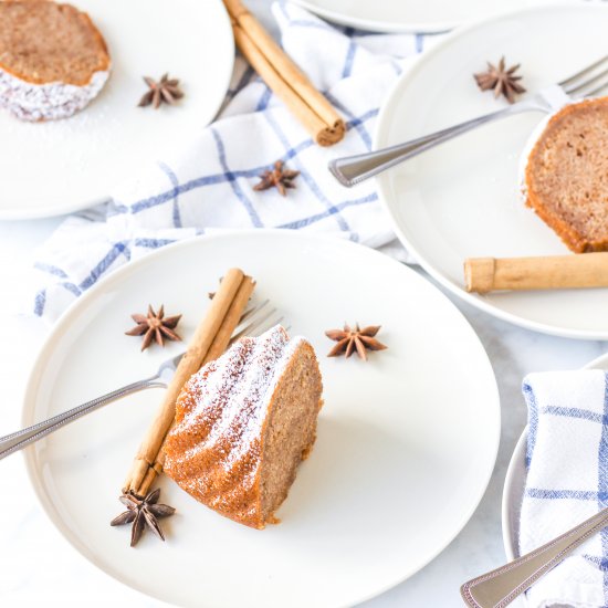 Easy Banana Chai Bundt Cake