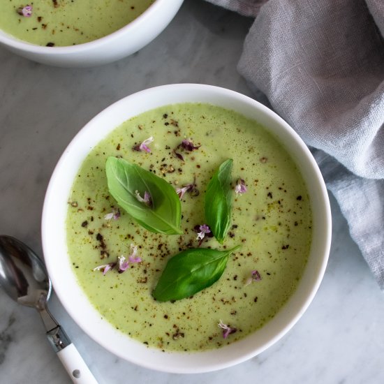 Honeydew Basil Gazpacho