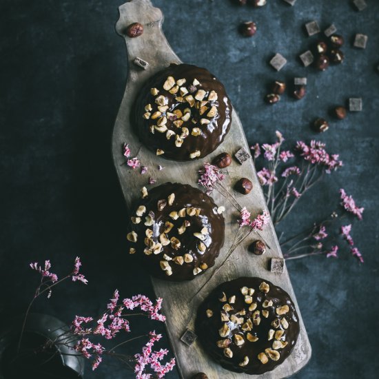 Mini Chocolate Hazelnut Bundt Cakes