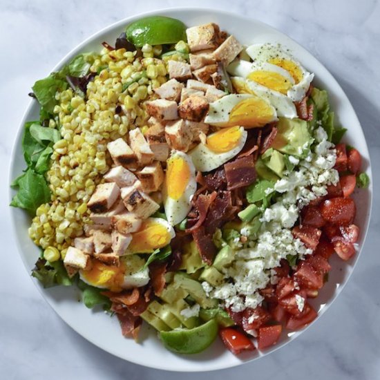 Corn & Cobb Salad with Spicy Chicken