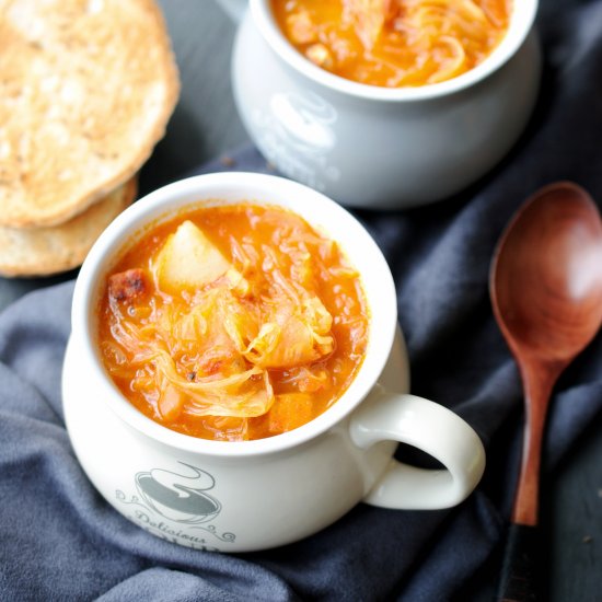 Smoked Traditional Sauerkraut Soup