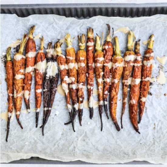 Cinnamon Roasted Rainbow Carrots