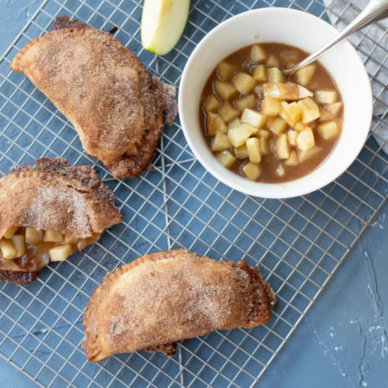 baked caramel apple empanadas