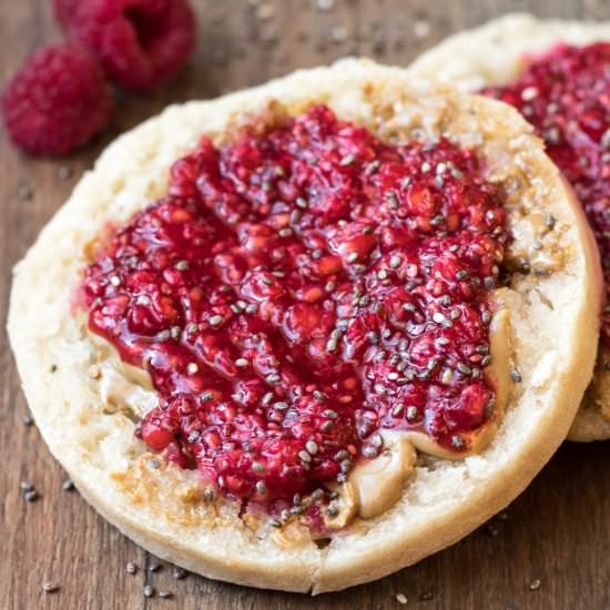 Low FODMAP Raspberry Chia Jam