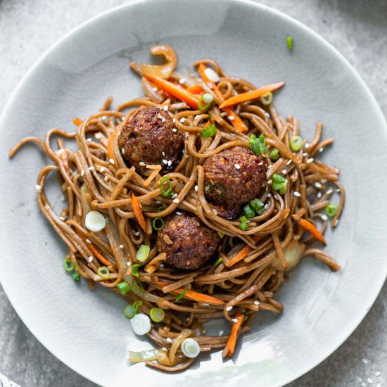 Asian Spaghetti & Meatballs