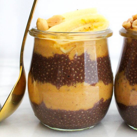 Chocolate Peanut Butter Chia Pudding