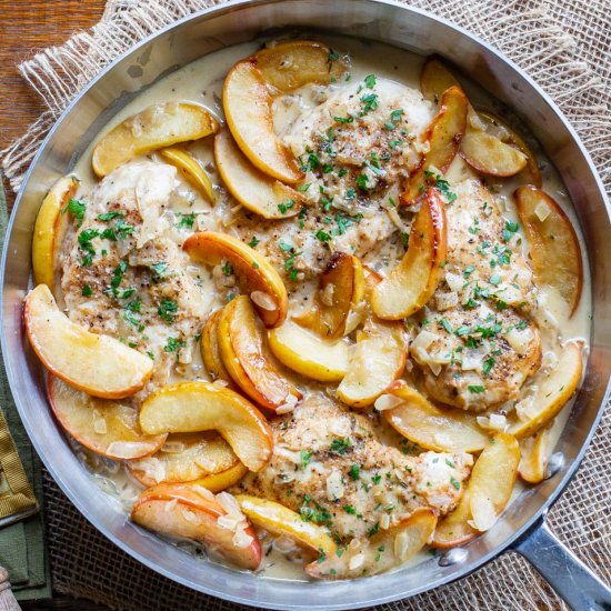 Chicken Fricassee with Apples