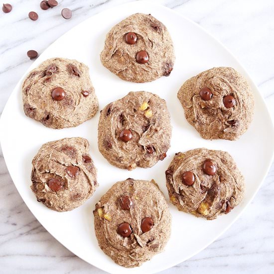 Vegan Banana Chocolate Chip Cookies