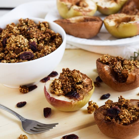 Baked Pears + Pumpkin Spice Granola