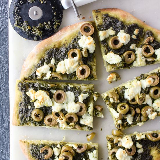 Pesto Olive Flatbread