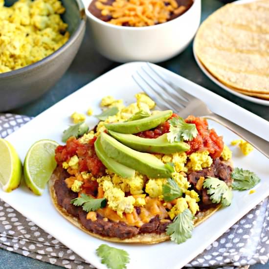 Tofu Scramble Breakfast Tostadas