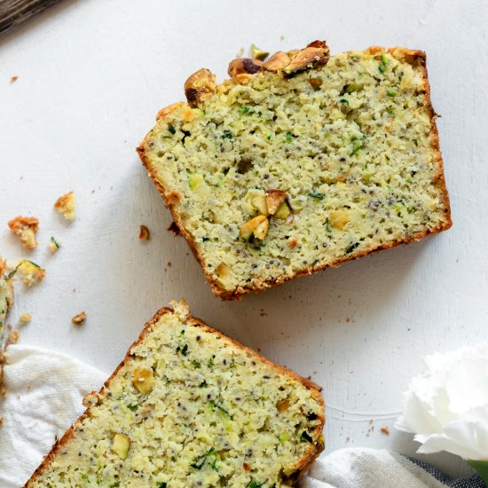 Paleo Zucchini Pistachio Bread