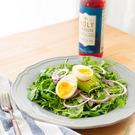 Arugula with Lemon-Garlic Dressing