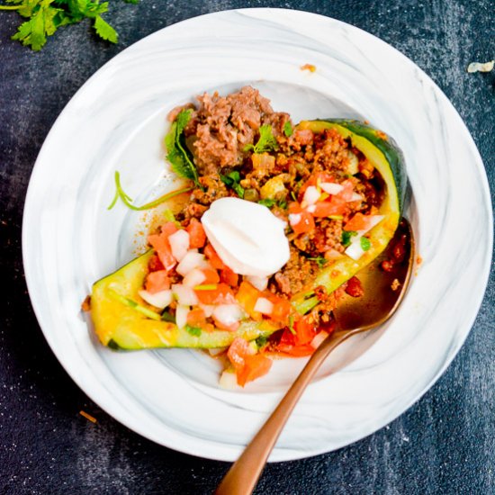 Zucchini Taco Boats