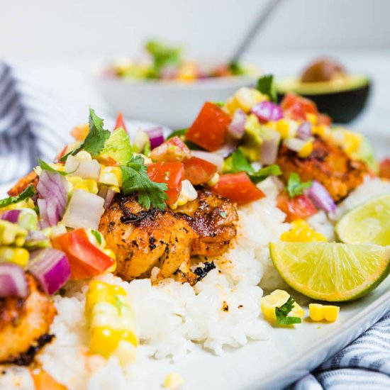 Blackened Cod with Avocado Salsa