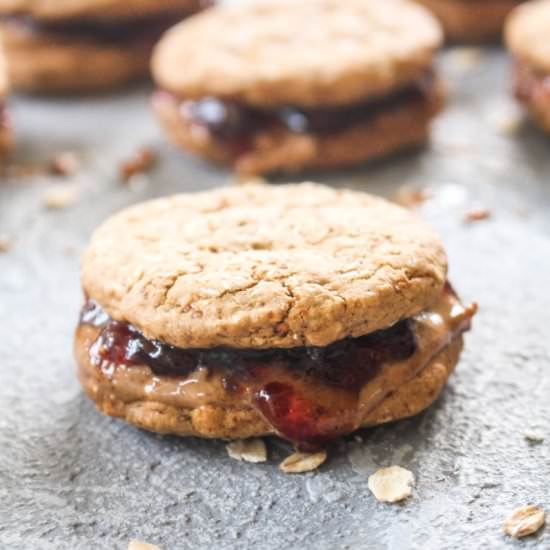 Peanut Butter and Jelly Sandwich Cookie