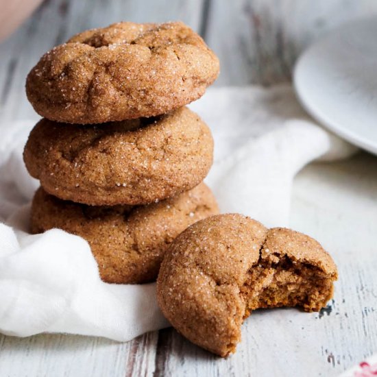 Pumpkin Gingersnap Cookies