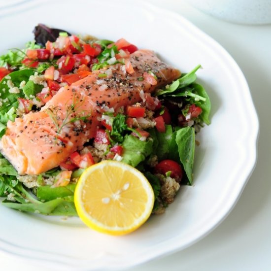 Sous Vide Salmon with Pico de Gallo