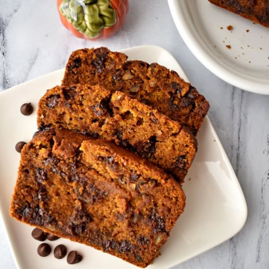 GF Chocolate Chip Pumpkin Bread