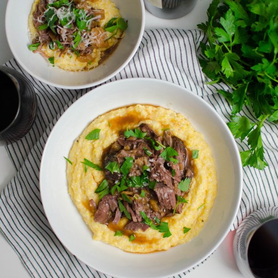 French Onion Pot Roast & Polenta