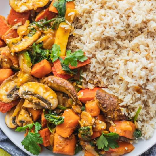 Vegan Vegetable Pumpkin Stir-fry