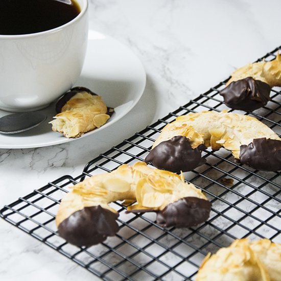 Chocolate Dipped Almond horns