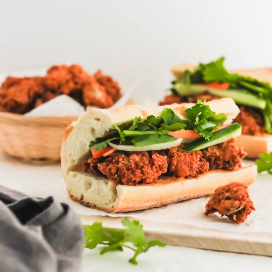 Fried Mussels Banh Mi