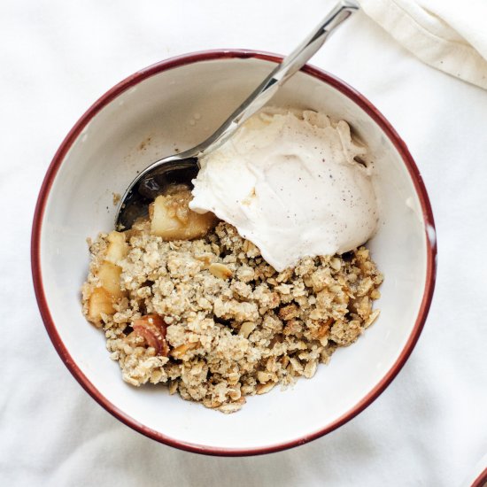 Chai-Spiced Date + Apple Crisp